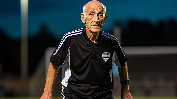 Referee on third knee replacement buys knee brace for soccer season